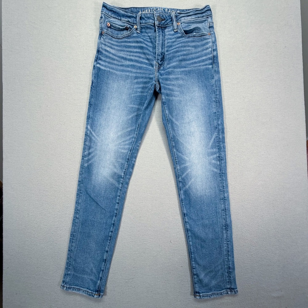 American Eagle Women Jeans Athletic Skinny Blue Airflex+ Denim 30x32